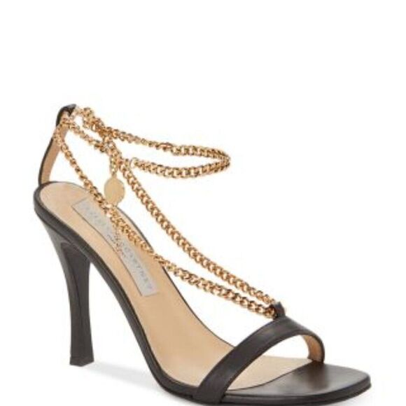 Stella McCartney Stella 100 Heeled Sandals Black IT 36 (US 6) NWT - Picture 1 of 2
